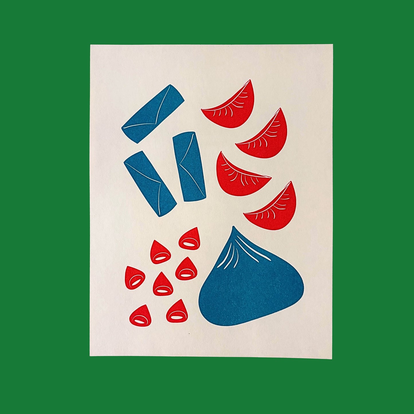 Dumpling Riso Print