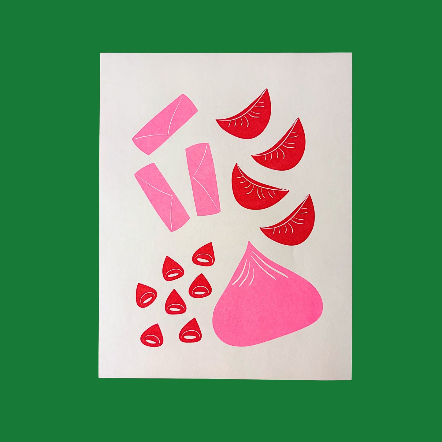 Dumpling Riso Print